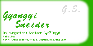 gyongyi sneider business card